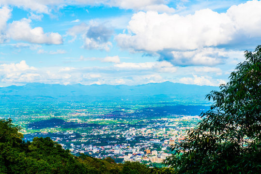Chiangmai city at view point