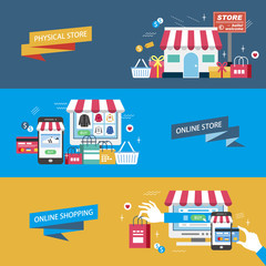 shopping flat design