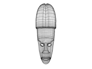 3d mask wireframe