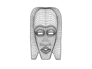 3d mask wireframe