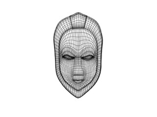 3d mask wireframe
