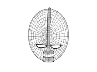 3d mask wireframe