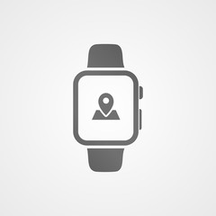 Smart watch with application icon on screen.