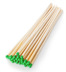 Matches close-up isolated on a white background.