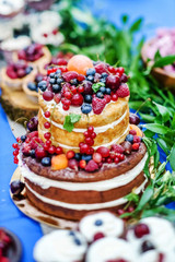 naked wedding cake