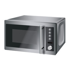 Fototapeta premium Illustration of stainless steel microwave oven