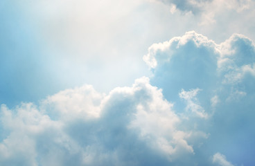 Blue sky and clouds, used as background 