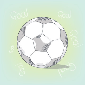 Football soccer ball sketch vector illustration
