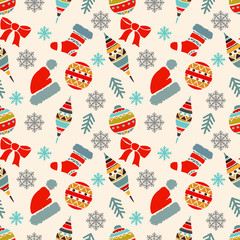 Christmas vintage seamless pattern 