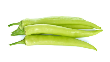 Green peppers isolated on white