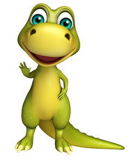 Fototapeta premium cute funny Dinosaur cartoon character
