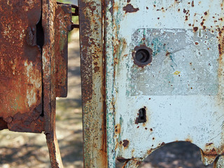 Rusty lock of an old gate, Jelenia Gora, Poland
