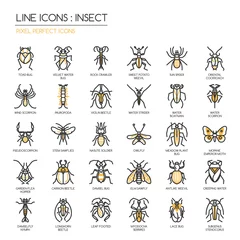 Foto op Plexiglas Insect , thin line icons set ,pixel perfect icon © Eucalyp