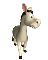 cute  Donkey funny cartoon character