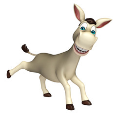 cute  Donkey funny cartoon character