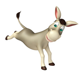 cute  Donkey funny cartoon character