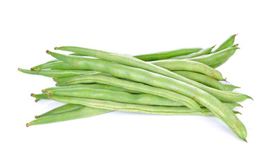 Green beans isolated on a white background