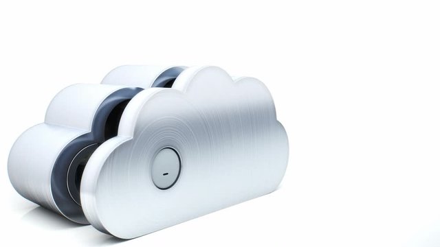 Secure cloud computing concept. 3D rendering. 4K