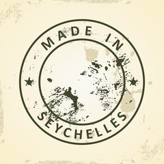 Stamp with map of Seychelles