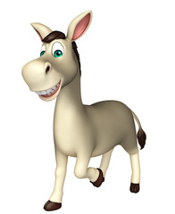 cute  Donkey funny cartoon character