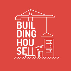 Obraz premium Vector Illustration of Building house