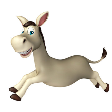 cute  Donkey funny cartoon character