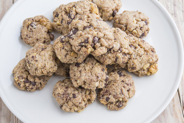 chocolate chip cookies and almond cookies