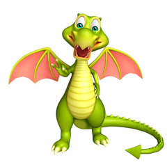 cute Dragon funny cartoon character © visible3dscience