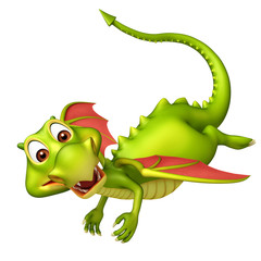 cute Dragon funny cartoon character © visible3dscience