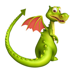 Naklejka premium cute Dragon funny cartoon character