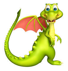 Naklejka premium cute Dragon funny cartoon character