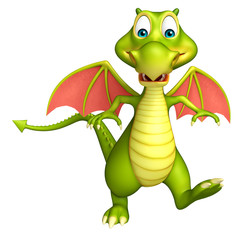 cute Dragon funny cartoon character © visible3dscience