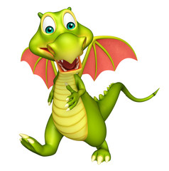 cute Dragon funny cartoon character © visible3dscience
