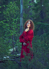 woman the mystical forest