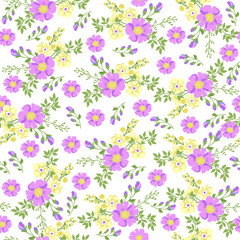 Seamless pattern in small flower. Romantic flower print. Ditsy floral. Floral seamless pattern. Vector Illustration