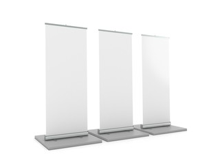 Blank trade show booth mock up. 3D rendering