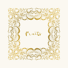 Hand Drawn Fruits Frame