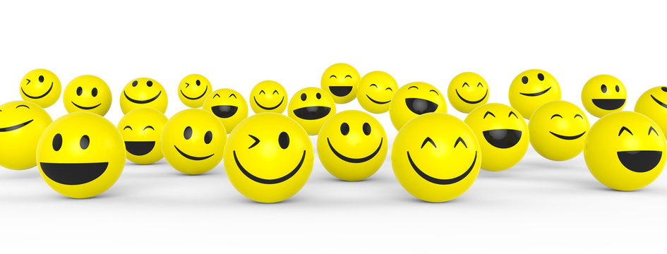 Smileys mit guter Laune
