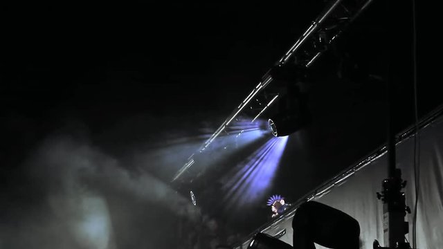 Spotlight on stage. soffits