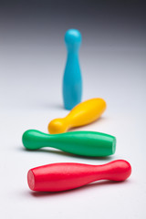 Colorful plastic skittles