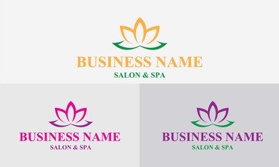 leaf vector logo and spa