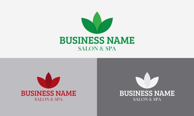 green leaf vector logo and business