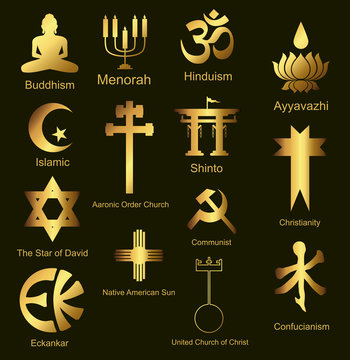 Ornamental Religious Symbols Set