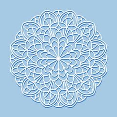 Mandala white lace ornament