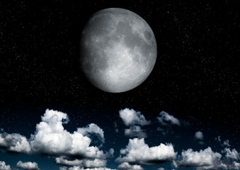 Naklejka na ściany i meble The moon in the night sky