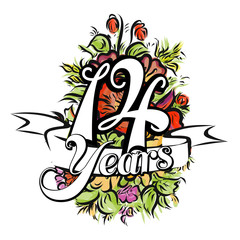 14 Years Greeting Card Design