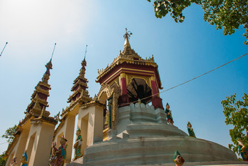 A fragment of the Golden decorative element. Bago. Myanma. Burma.