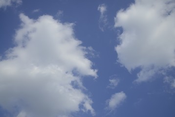 Obraz premium Blue sky with clouds background and textures. 