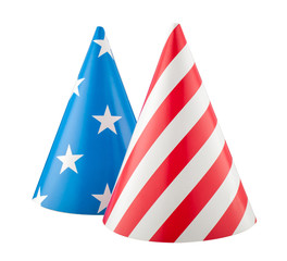 four july brithday USA party hat isolated