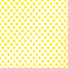 Pattern with yellow painted dots. Hand painted background